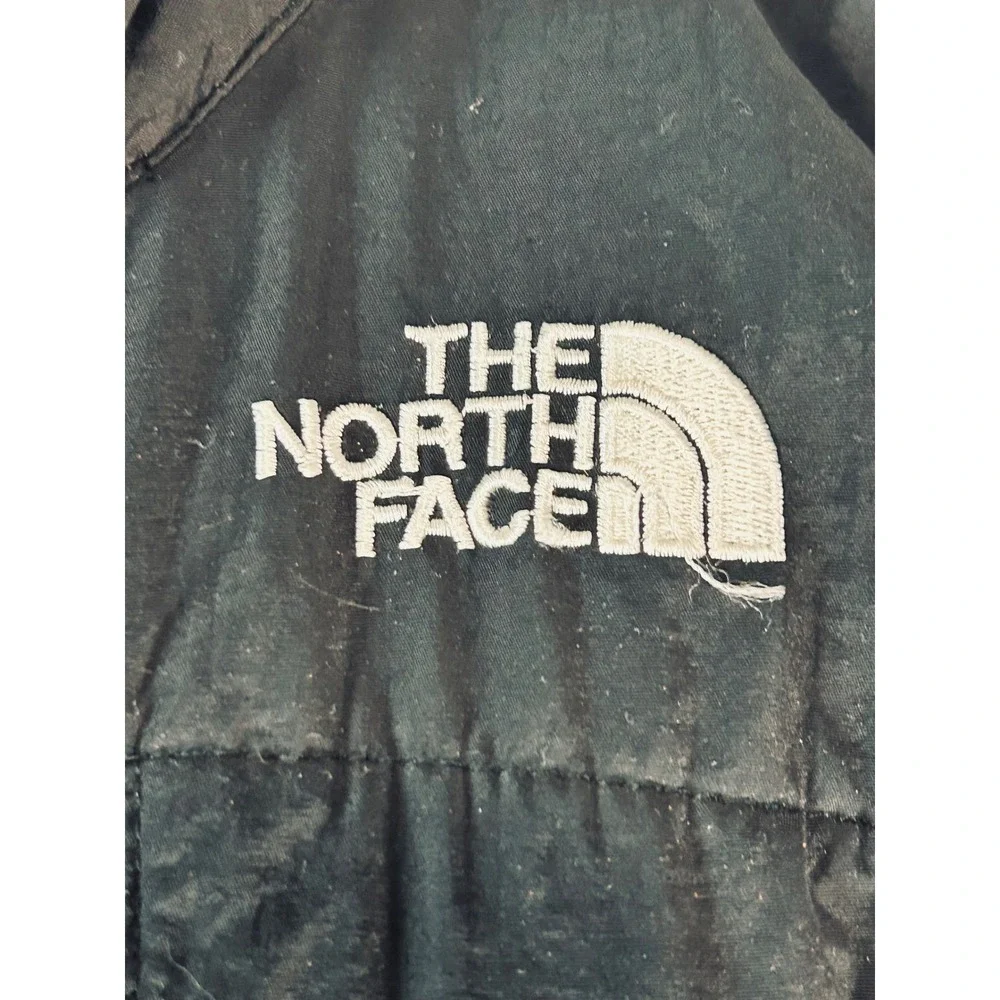The North Face Denali Fleece Vest‎ Mens Black Full Zip Jacket Nylon Overlay